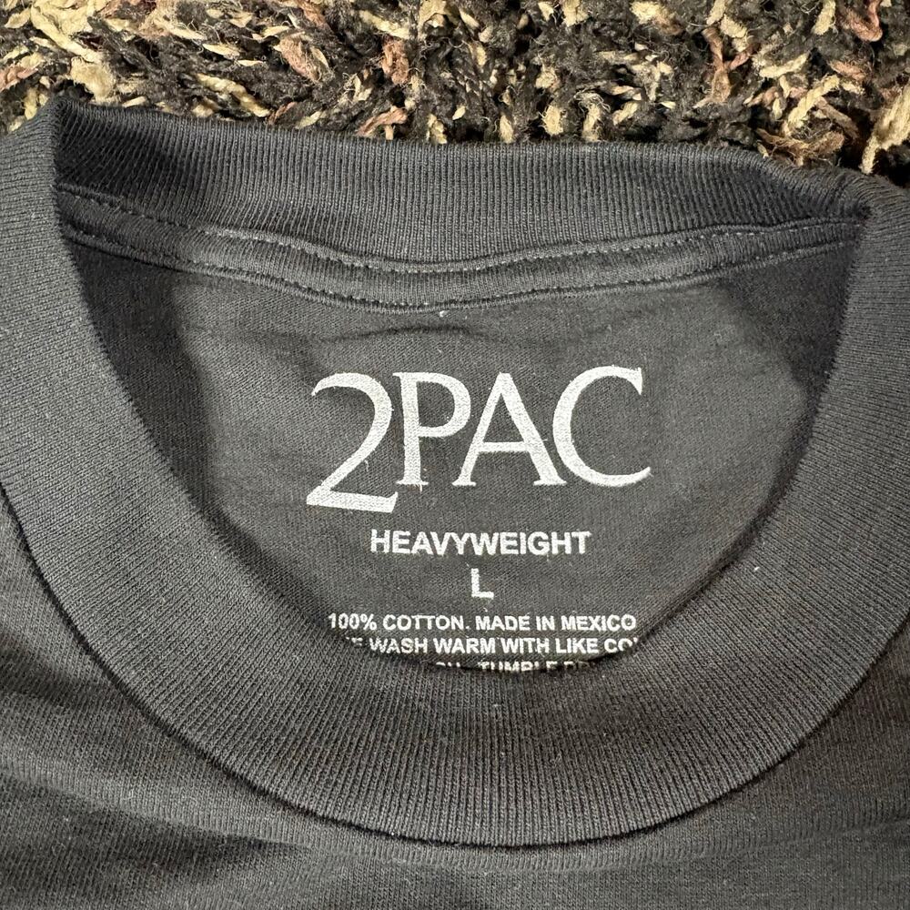 Tupac California Love Portrait Heavyweight‎ Black T-Shirt Men’s Sz Large New - Picture 4 of 4